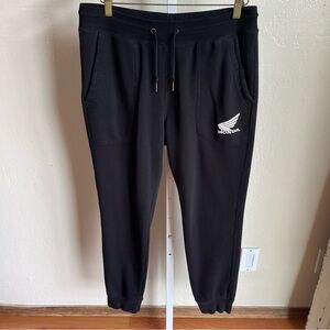 Honda Racing Logo Men’s Black Jogger Sweat Pants Size Large